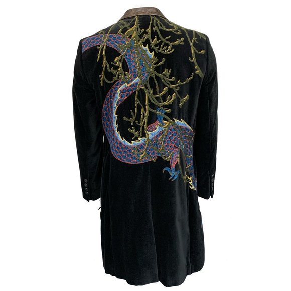 VINTAGE Asylum by Raw7 Coat Dragon Embroidery - Picture 2 of 8